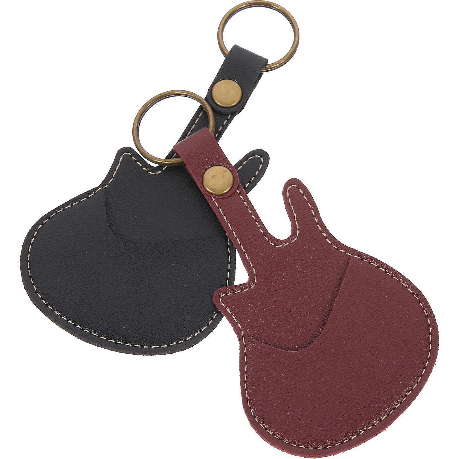 Assorted Color Guitar Pick Holder Portable Case for Storage 2Pcs