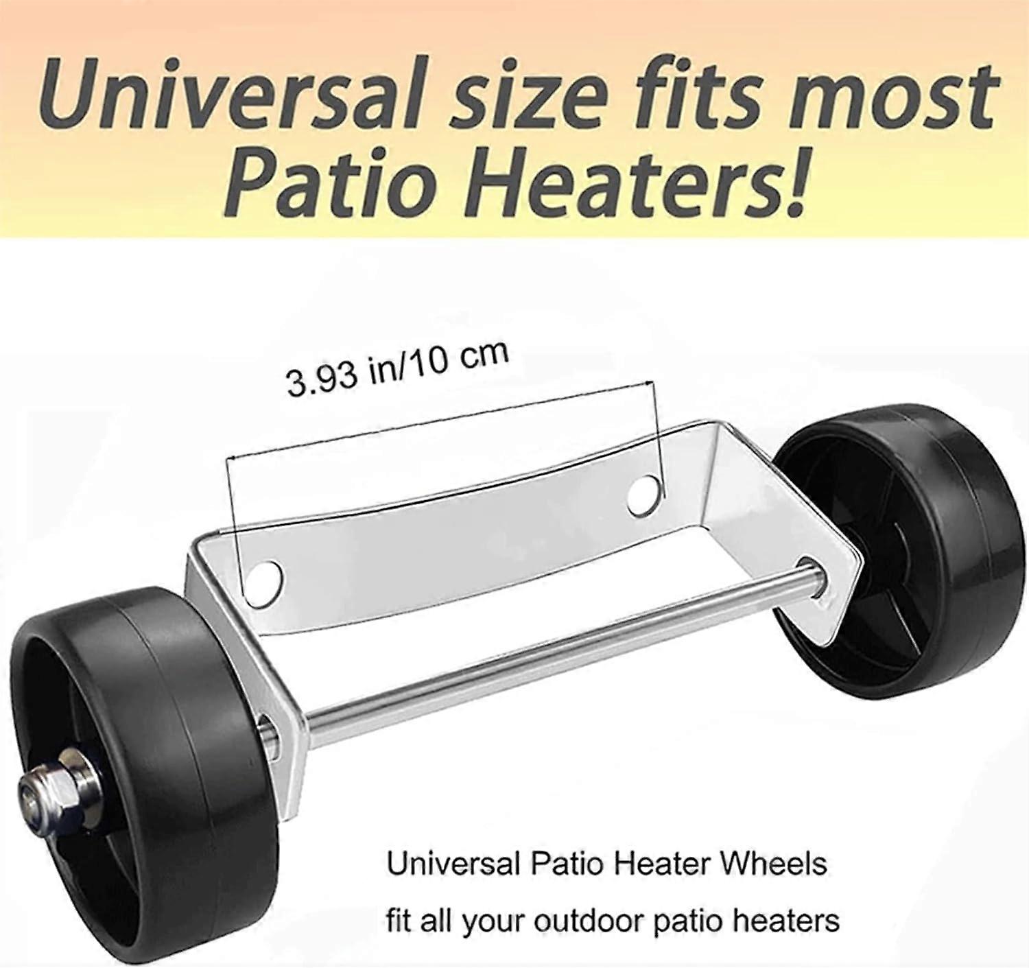 Patio Heater Wheels Kit for Smooth Mobility, Easy Installation, RustResistant Outdoor Upgrade