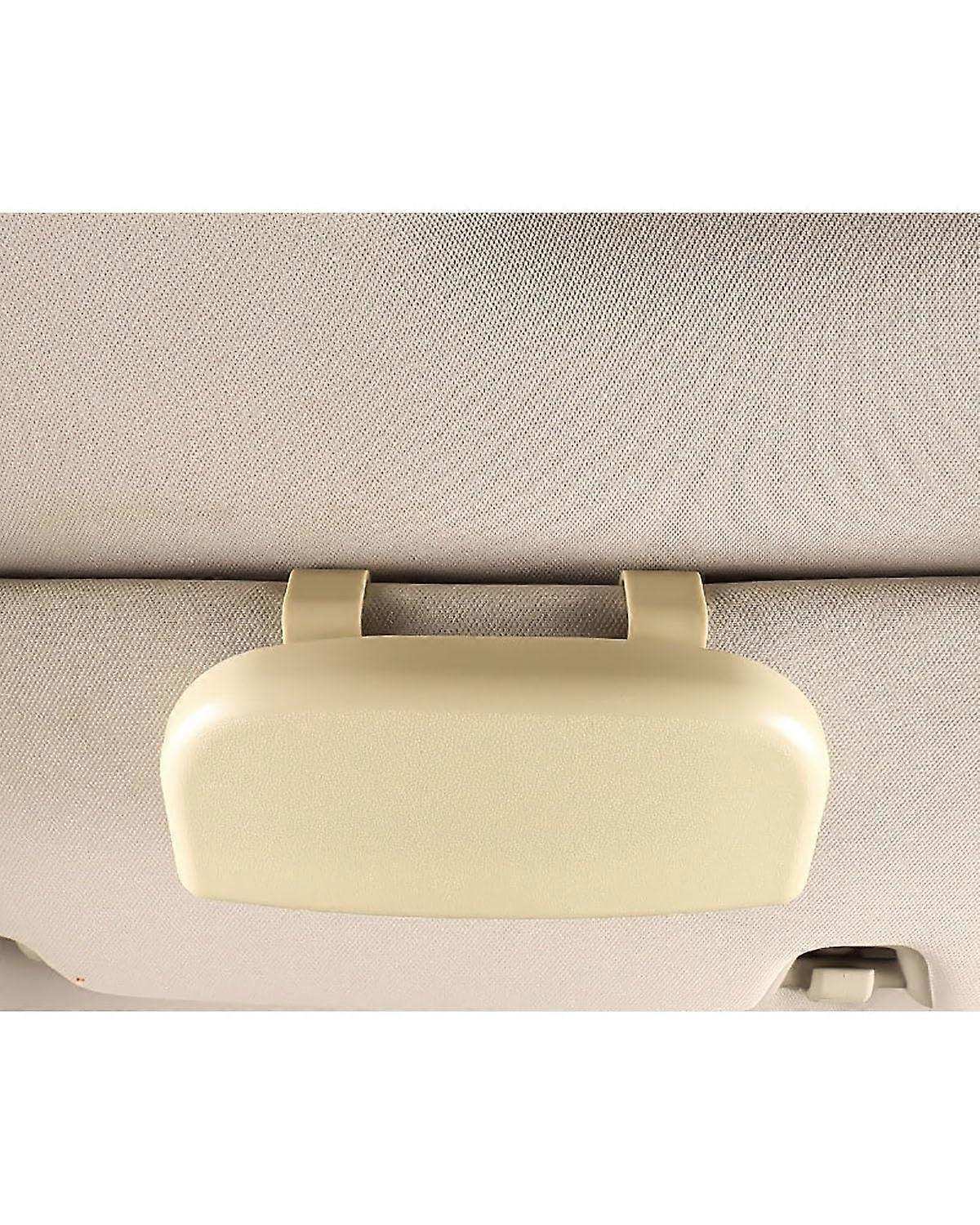Universal Car Sun Visor Glasses Holder with Quick OneHand Access and Secure Mount  Beige