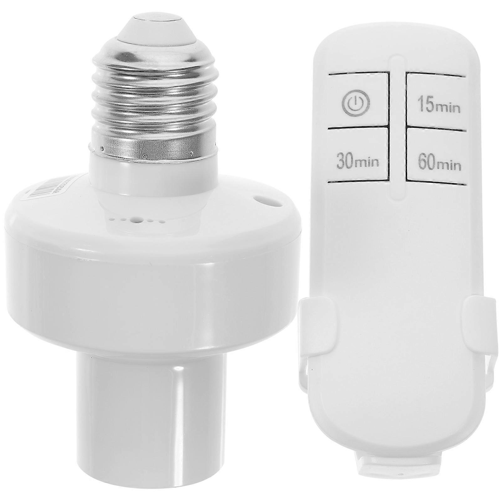 Motion Activated Light Socket Wireless Light Remote Control Ceiling Light Base Holder 11.5X4.8cm 1Set