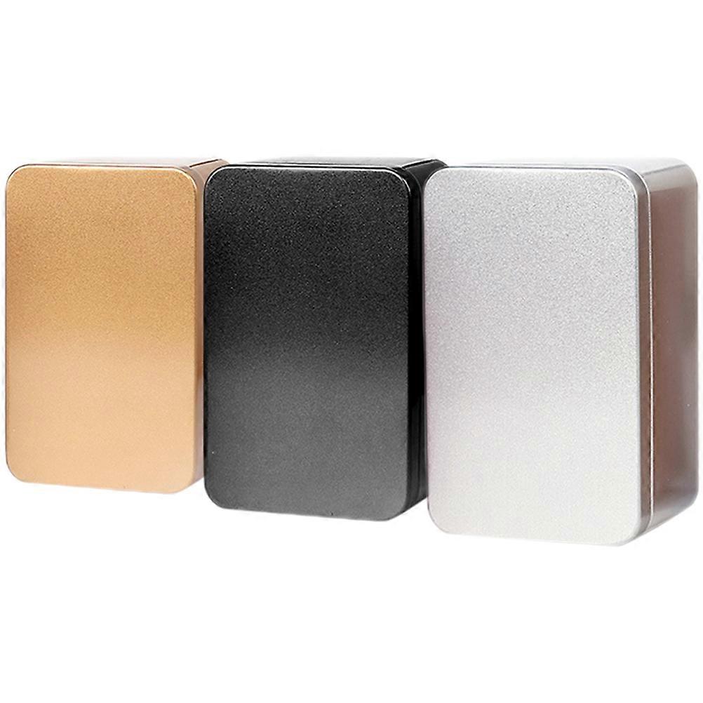 Assorted Color Tinplate Jar for Party Use 3Pcs Tin Box