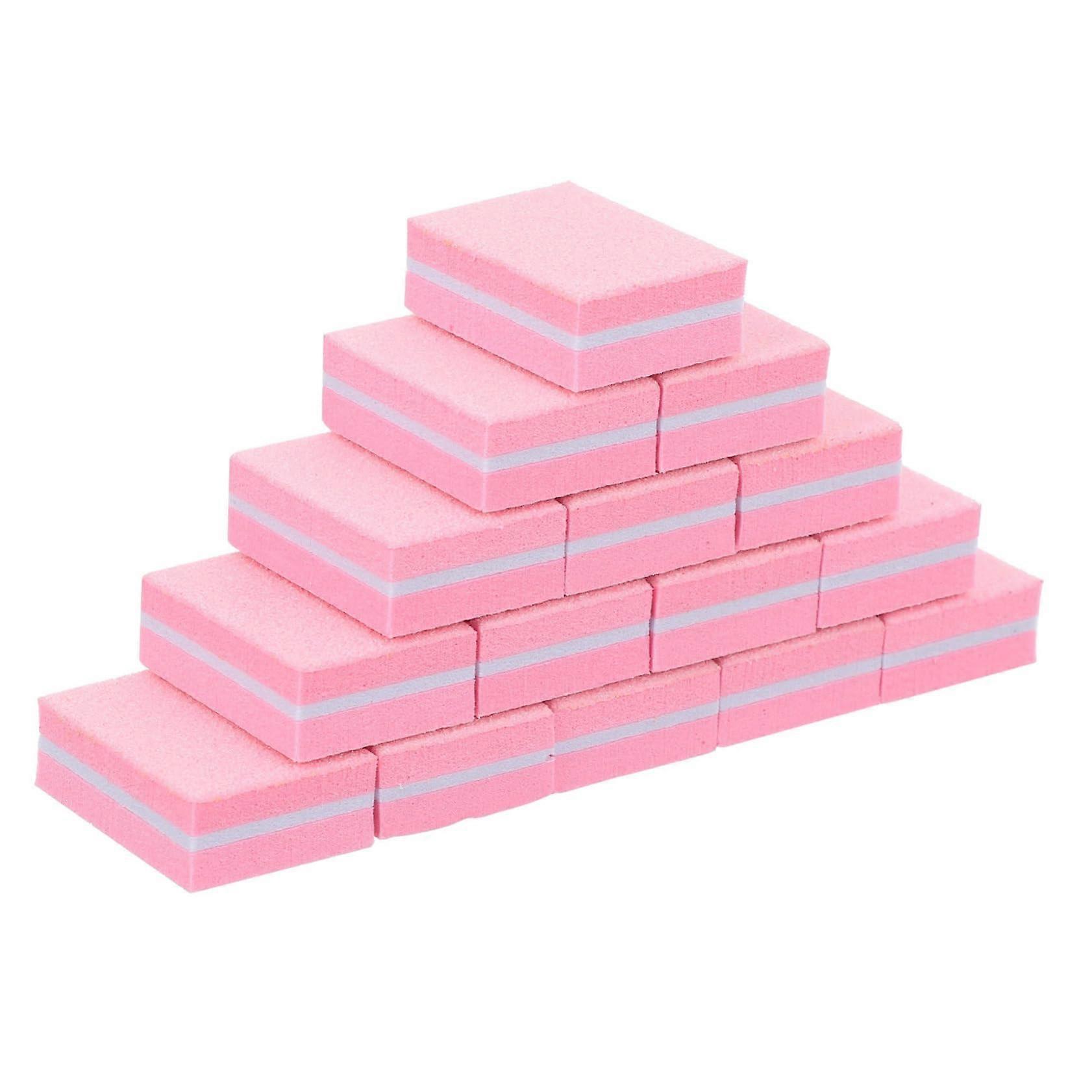 50pcs Pink Sponge Nail Buffer File Set for Professional Manicure with Smooth Filing Surface