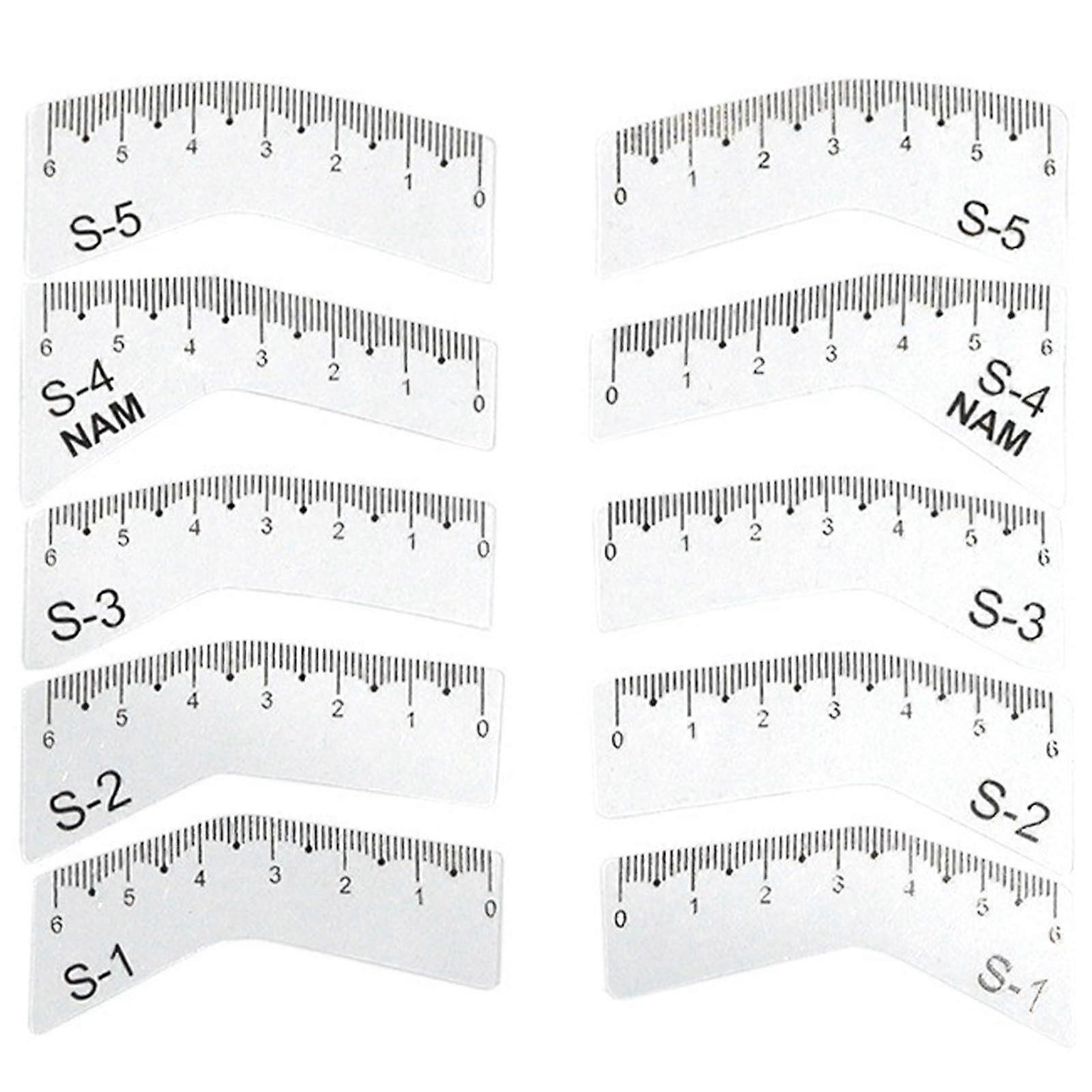 Eyebrow Mapping Tool with Curved Transparent Design and Reusable Stencils for Symmetrical Brow Shaping