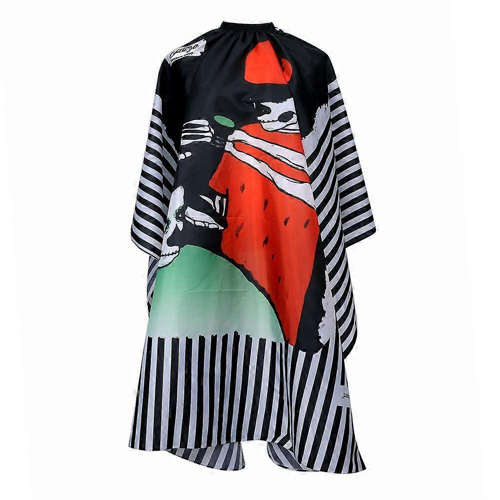 Professional Barber Cape Waterproof Polyester with Adjustable Neckline AntiStatic Black 57x65