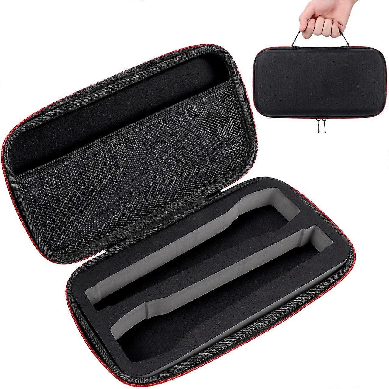 Dual Microphone Carrying Case for Wireless Mics, Shockproof Hard Shell Travel Storage Bag with Handle