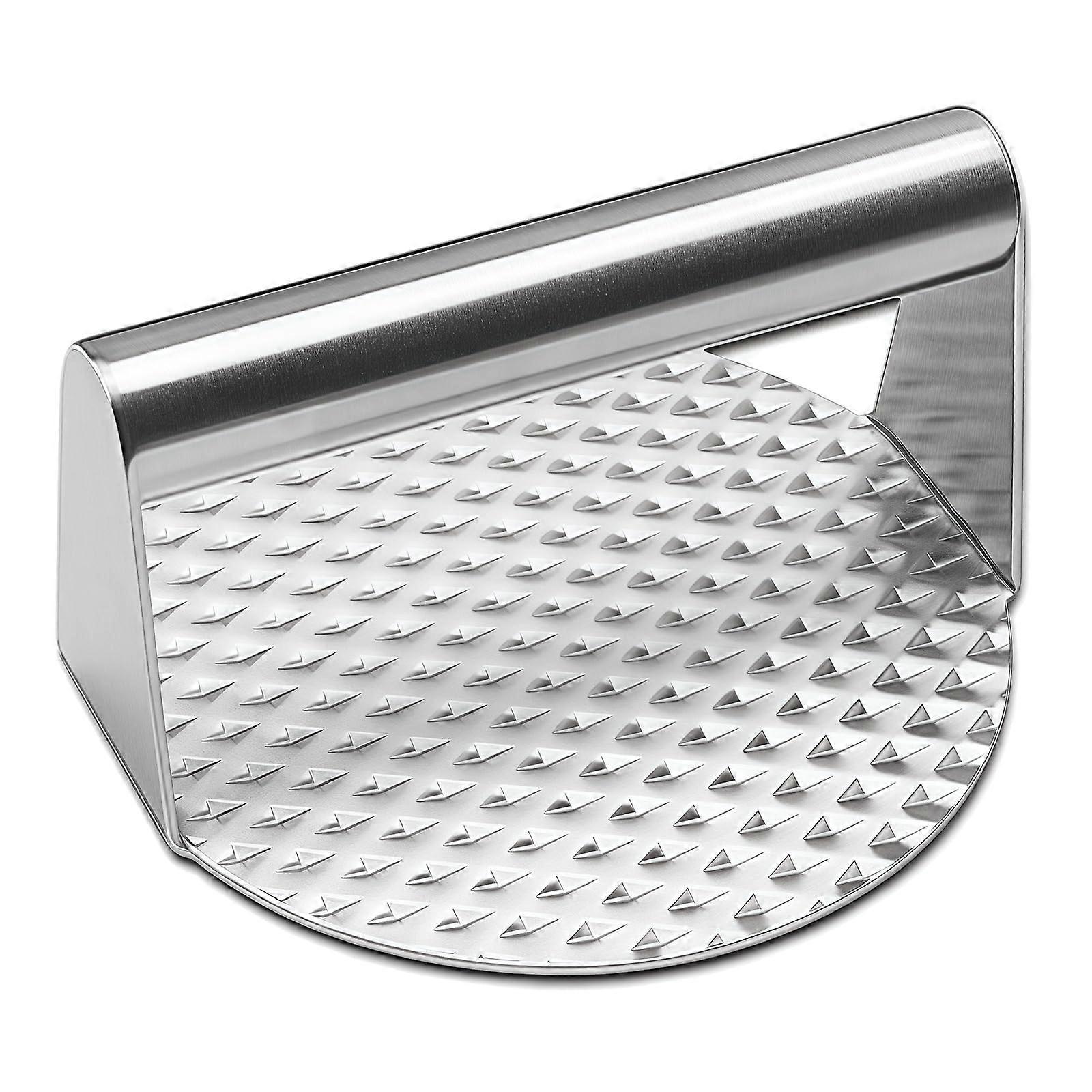 Stainless Steel Burger Press with Ergonomic Handle, Rust Resistant Hamburger Patty Maker for BBQ