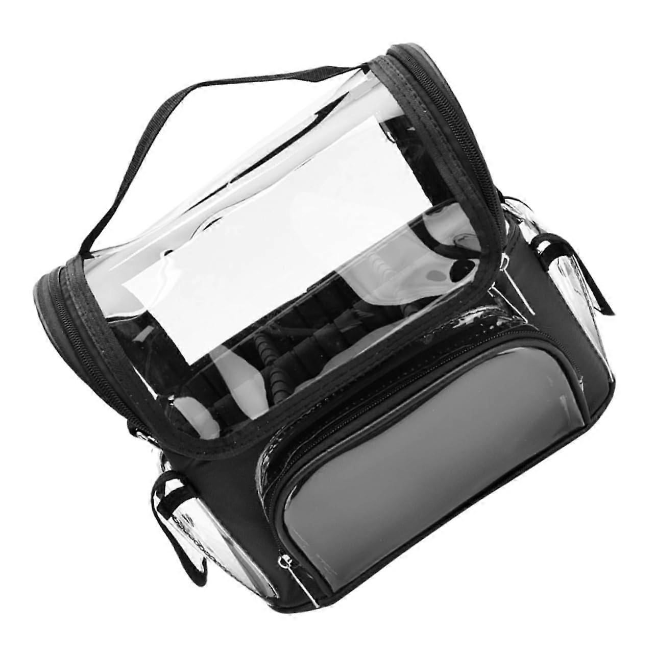 Barber Tool Bag Transparent Organizer Case with Multiple Compartments for Hairdressing Tools
