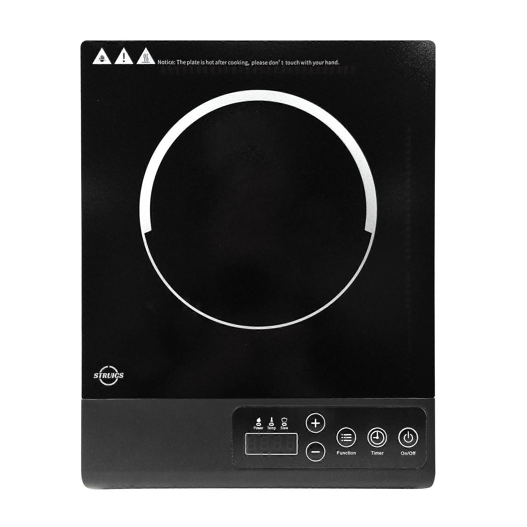Portable Induction Cooktop 1200W Touch Control Electric Cooker with Timer 9 Temp Settings