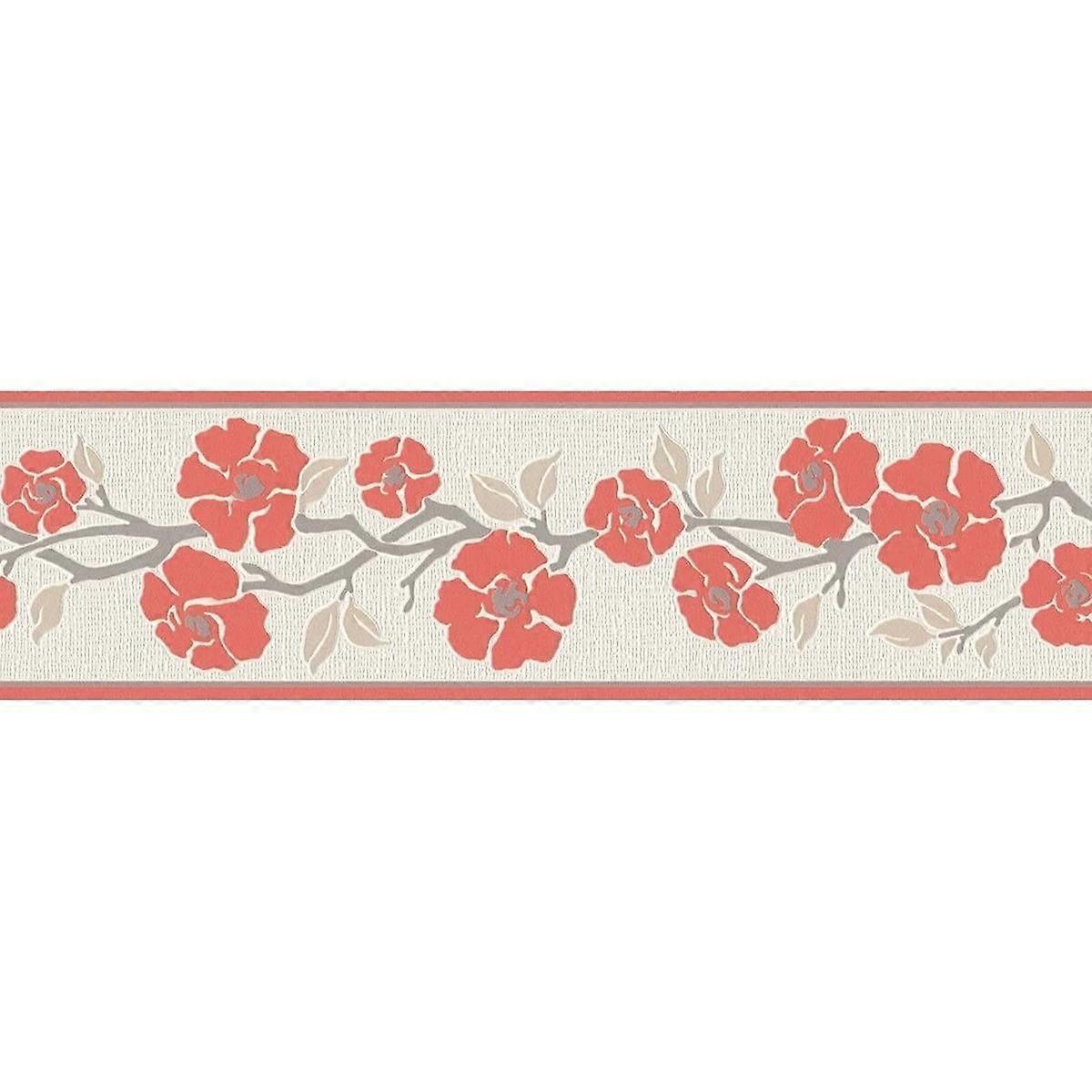 Red Floral Wallpaper Border