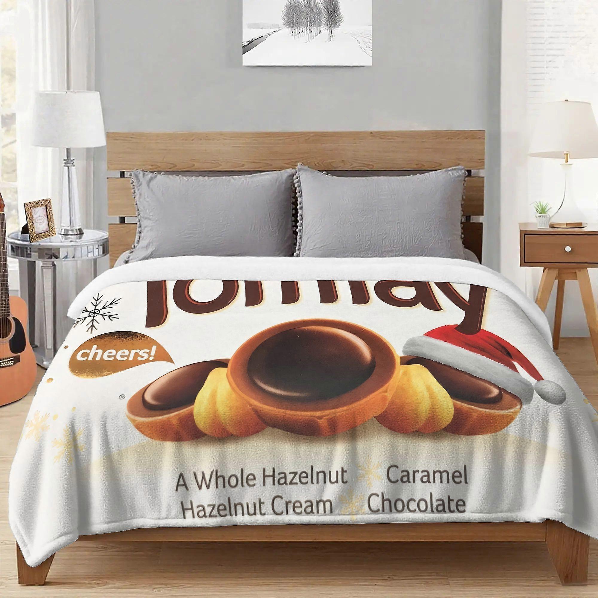 Toffifee Printed Flannel Blanket Lightweight Soft Warm Polyester
