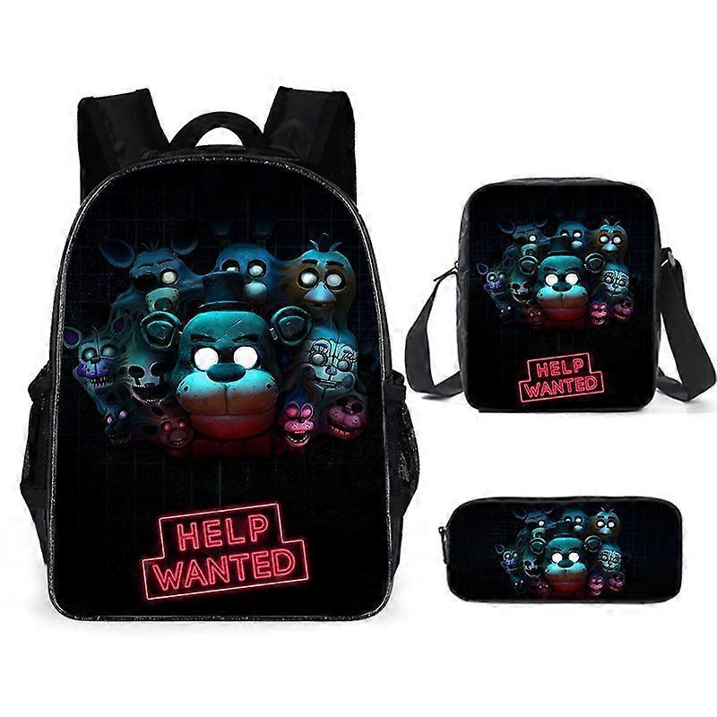 Five Nights Backpack, School Bag, Children's School Bag, Backpack, Men's Backpack, Laptop Backpack, Three-piece Backpack
