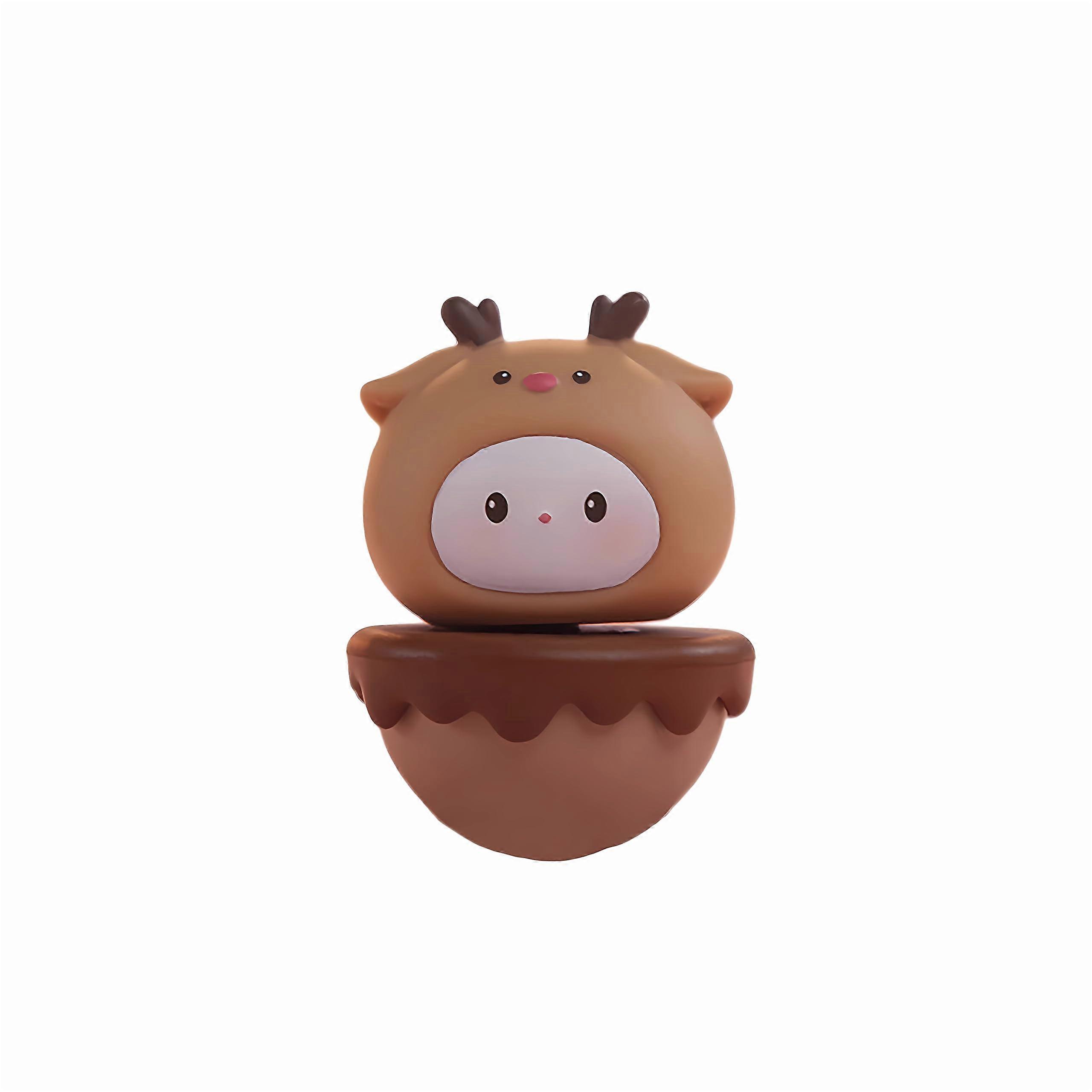 Deer Desk Ornament with TipResistant SelfRighting Design for Coffee Table and Desktop Decor