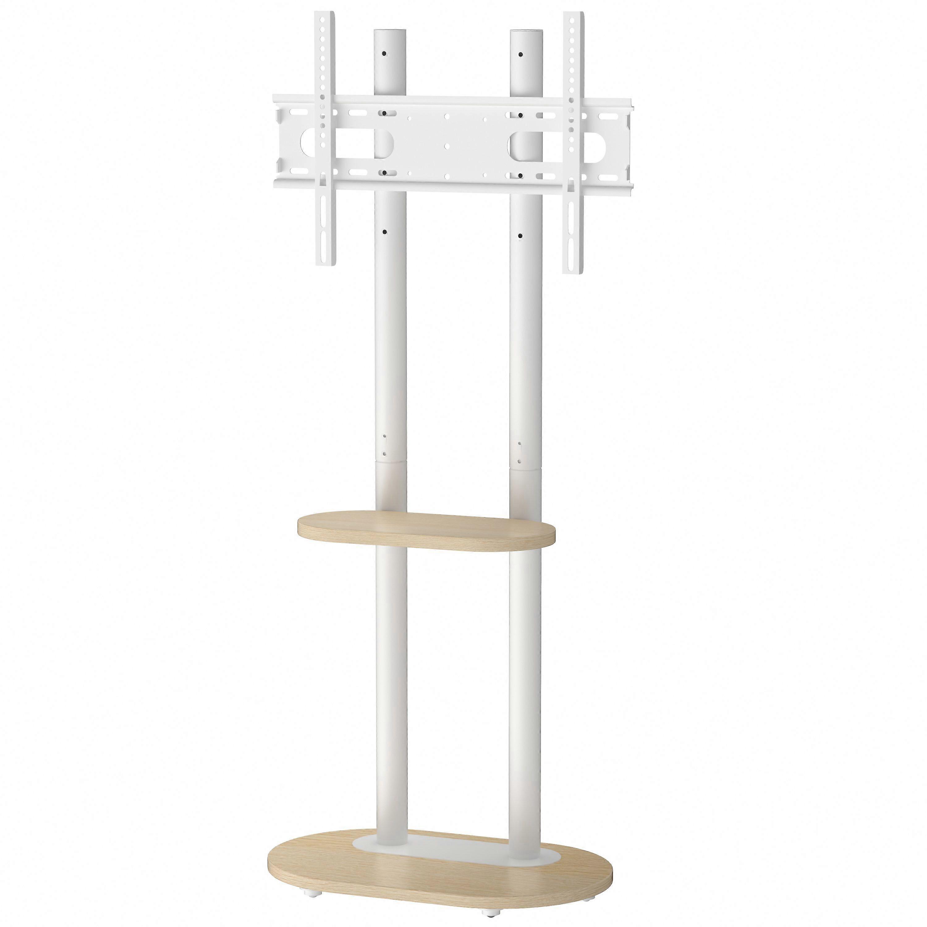 Suporte de chão para TV com rodízios ocultos para TVs de 40 a 75 polegadas, carrinho móvel com base reforçada em placa de ferro.