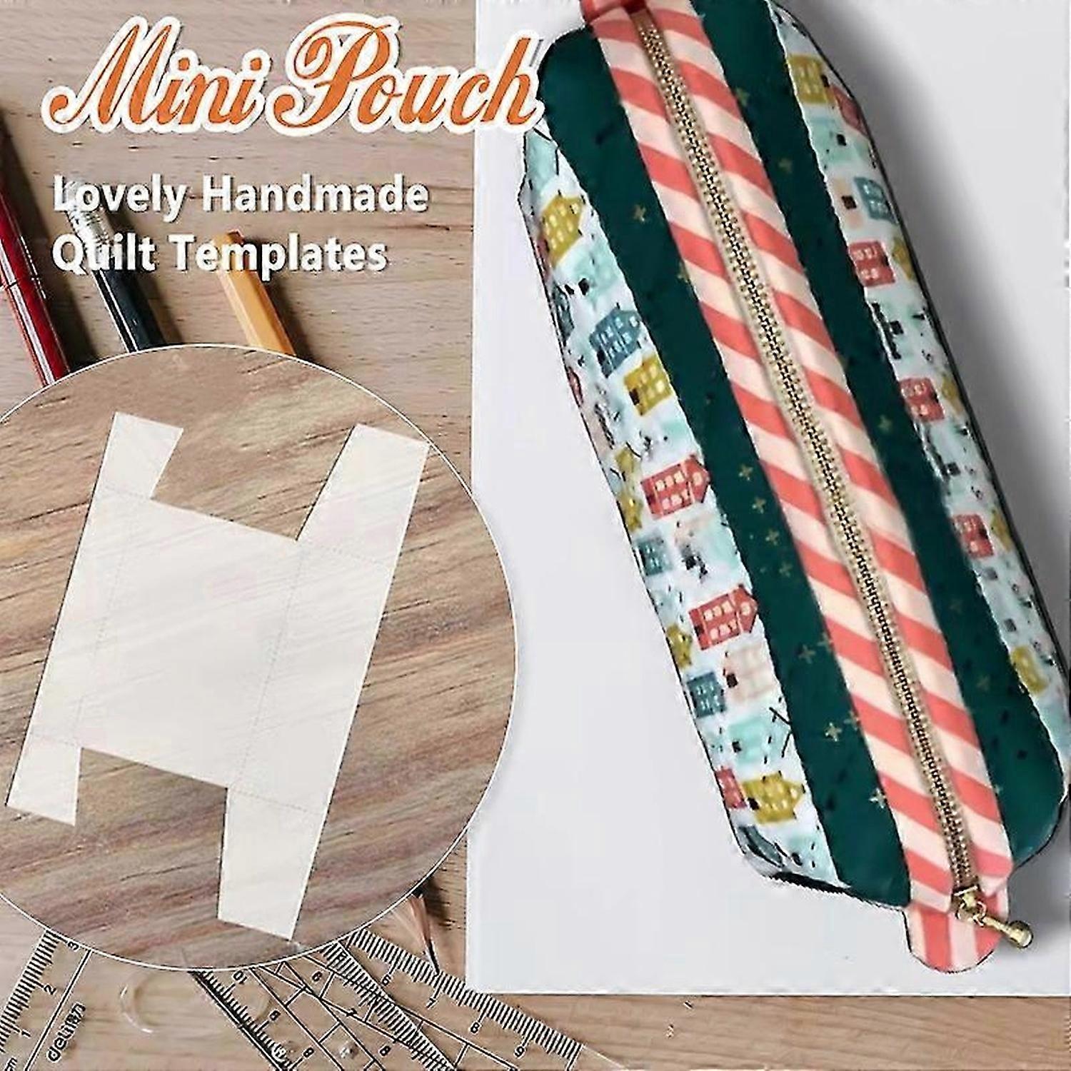 Mini Pouch Quilt Template Reusable DIY Storage Bag Sewing Ruler Multipurpose Sewing Pattern Tools