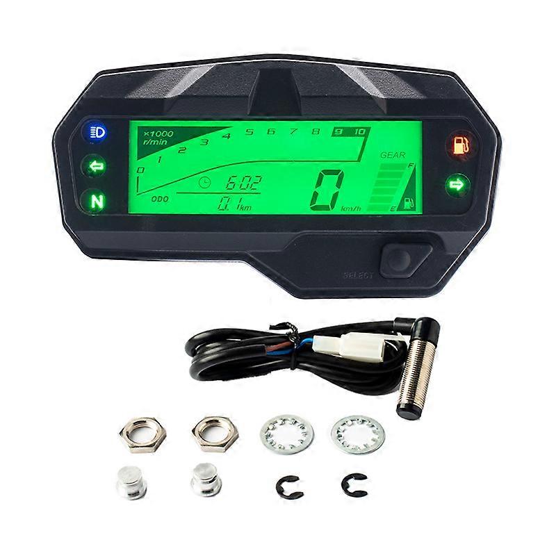 Universal Motorcycle Lcd Digital Meter Speedometer Odometer