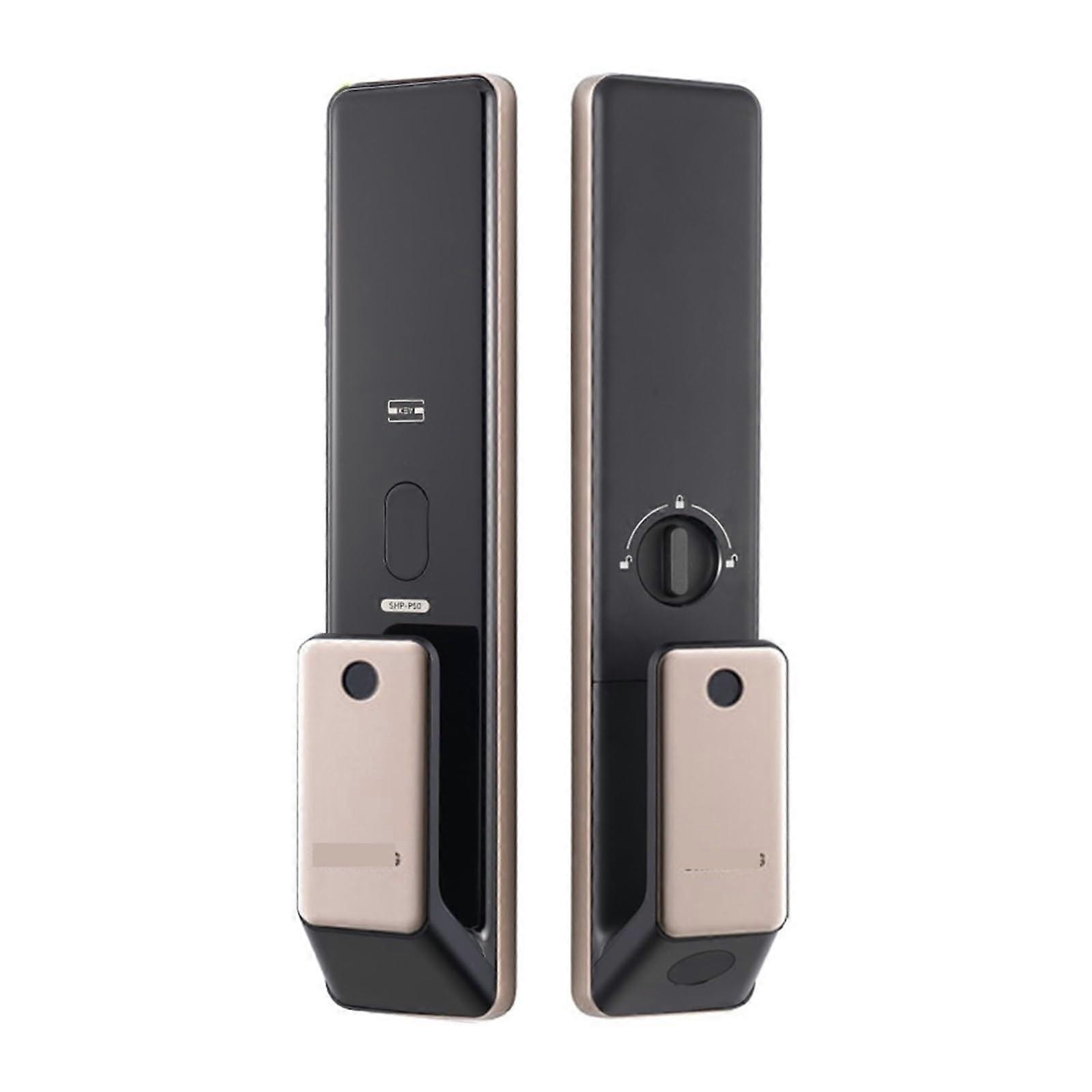 Smart Fingerprint Door Lock Gold Keyless Entry with Secure Password and AntiTheft Design