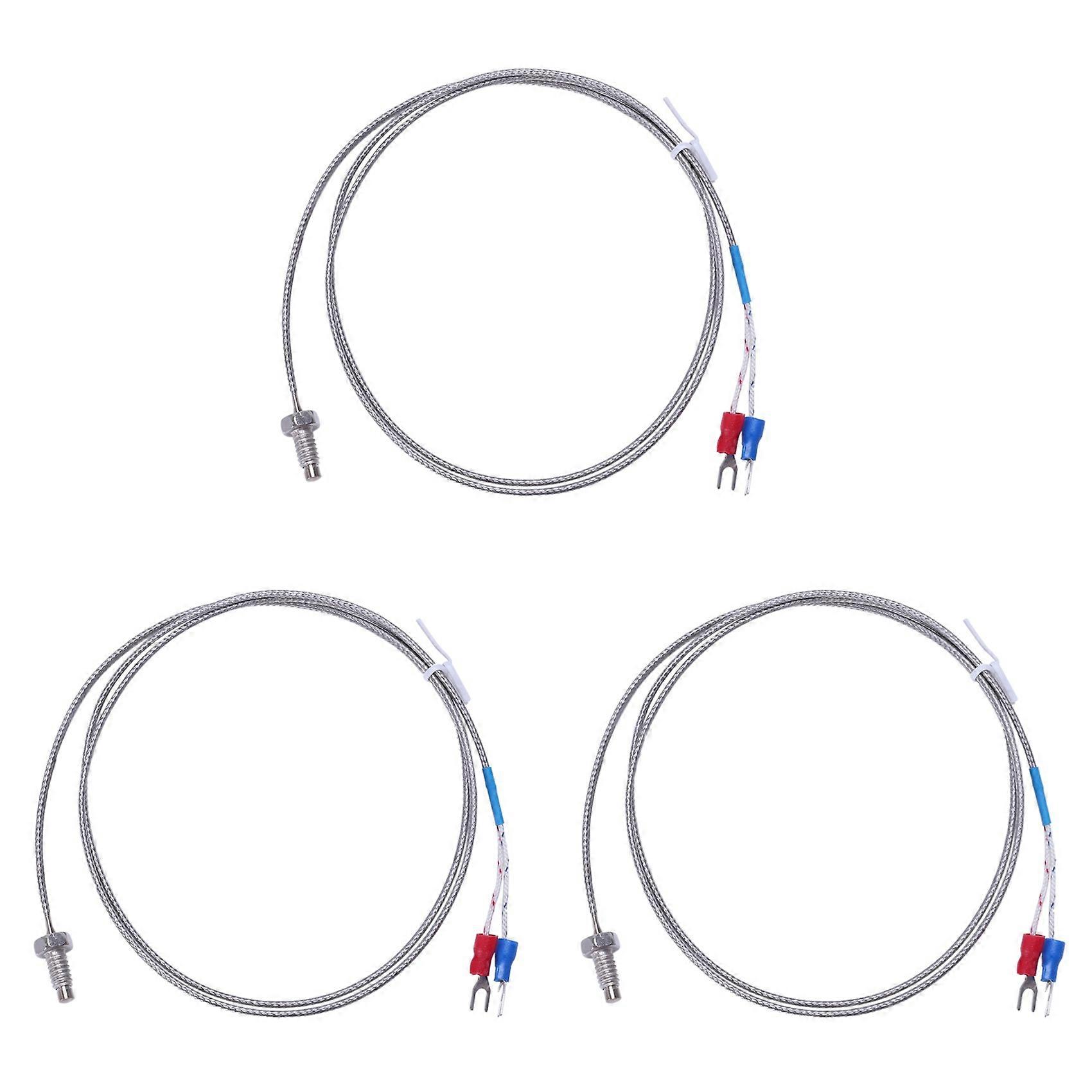 3pcs 3.3Ft K Type Thermocouple Temperature Controller 0-400C Sensor Probe