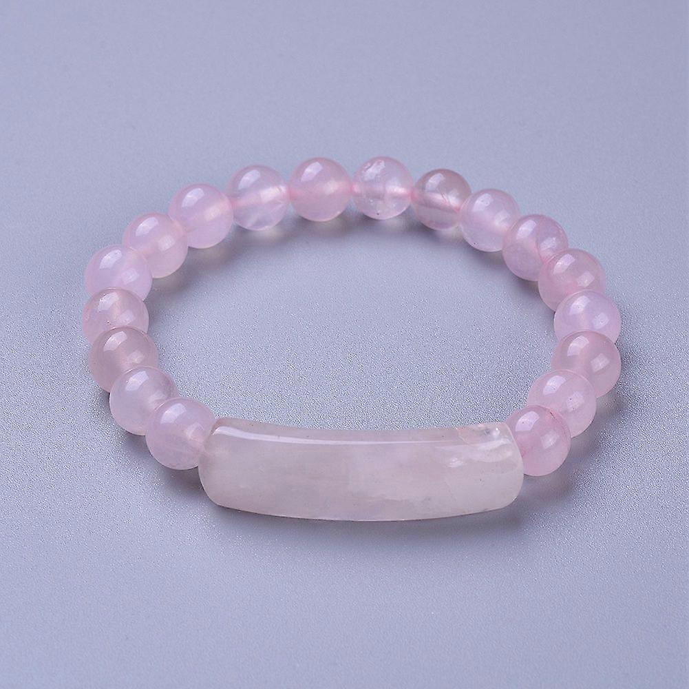 Natural Rose Quartz Stretch Bracelets 2 inch(5.2cm)