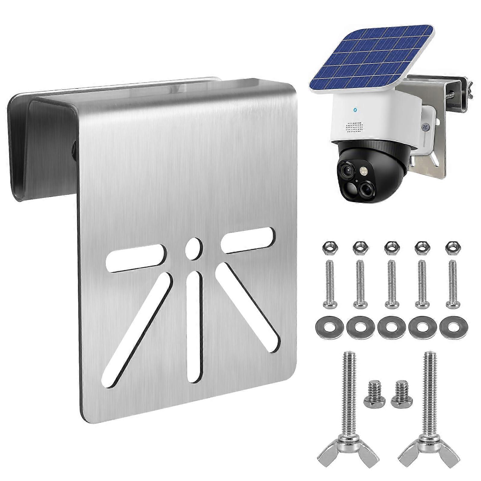 Security Camera Mount Stainless Steel Weatherproof NoDrill Gutter Bracket for Outdoor Cameras
