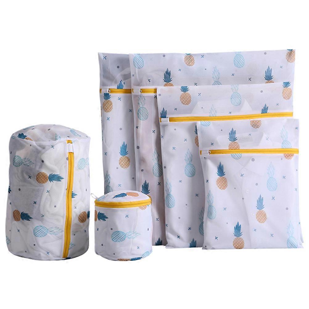 Pineapple Pattern Fine Mesh Wash Bag Laundry Bags for Underwear 1Set Set