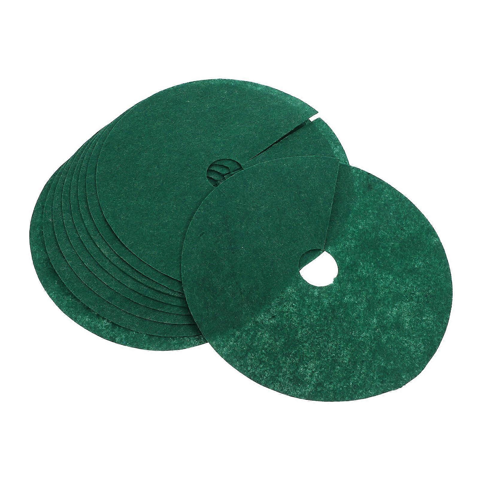 Non-Woven Root Mat Tree Mulch Ring for Garden Use 40Pcs Dark Green