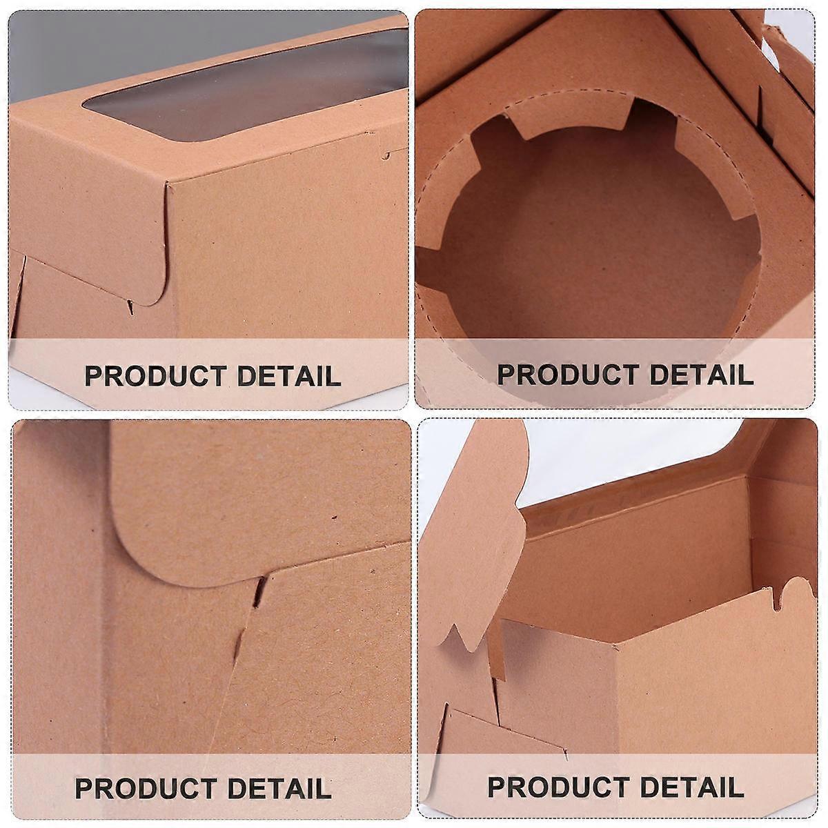 Chocolate Egg Tart Box Paper Container for 10Pcs Dessert Packaging