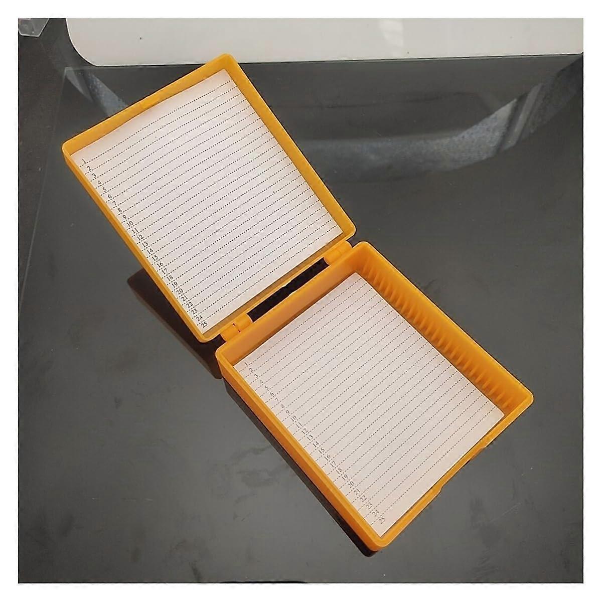 Microscope Slide Box with 75pcs Prepared Slides, Plastic Organizer Kit for Adults