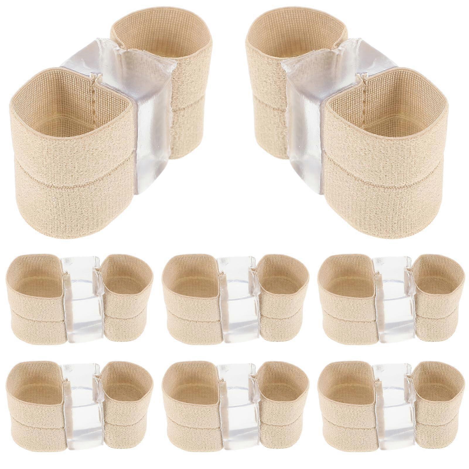 Toe Separators and Bunion Corrector 8pcs Gel Double Hole Spacers DualToe Support for Overlapping