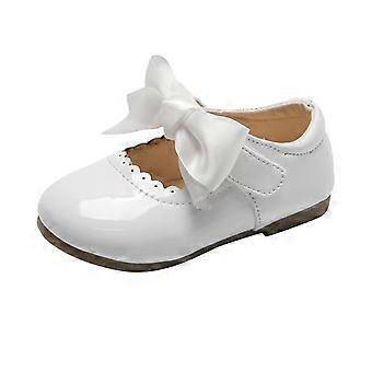 Ediodpoh Kleinkinder Mädchen Schmetterlingsknoten Prinzessin Lederschuhe Sandalen für Babys Weiß 28