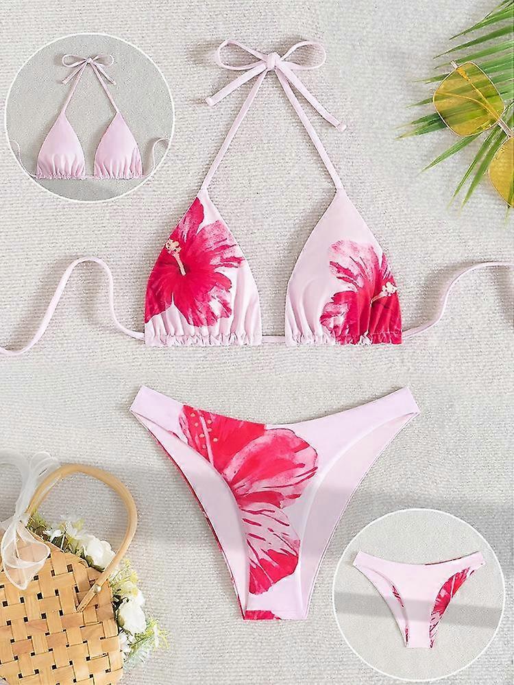 Women's Bikini Swimsuit, Print Split Style