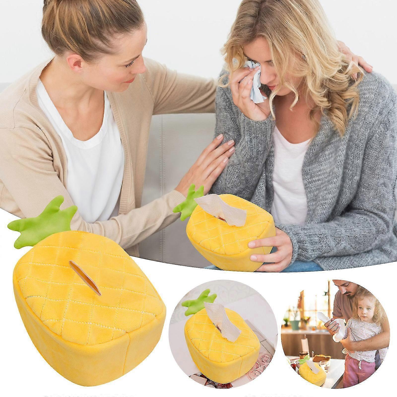 Pineapple Plush Tissue Box for Car Home