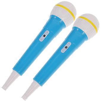Spielzeugmikrofon aus Kunststoff für Kinder, 2 Stück, blau, PVC