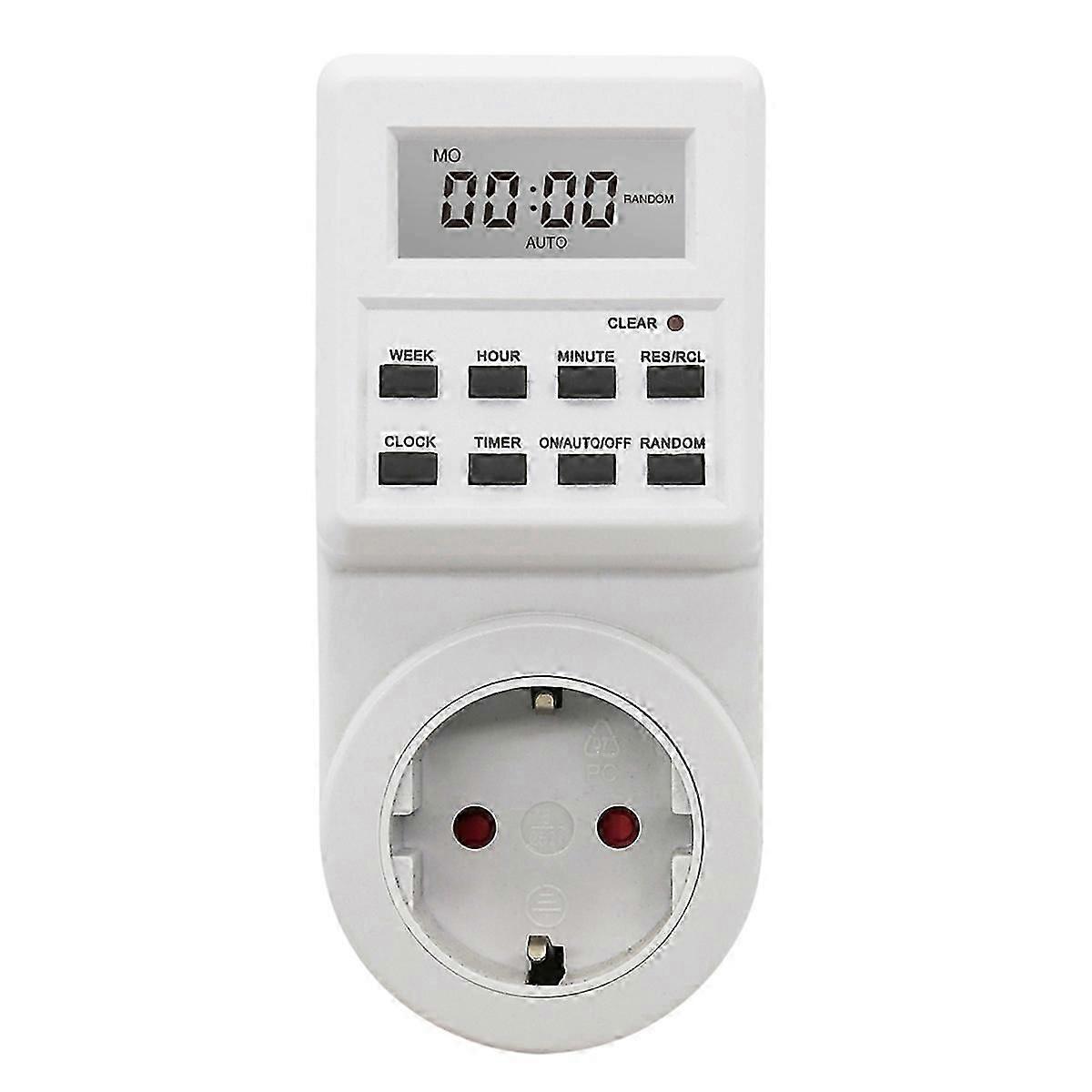 Digital Timer Socket Electronic Timing Switch 24h Socket EU Plug