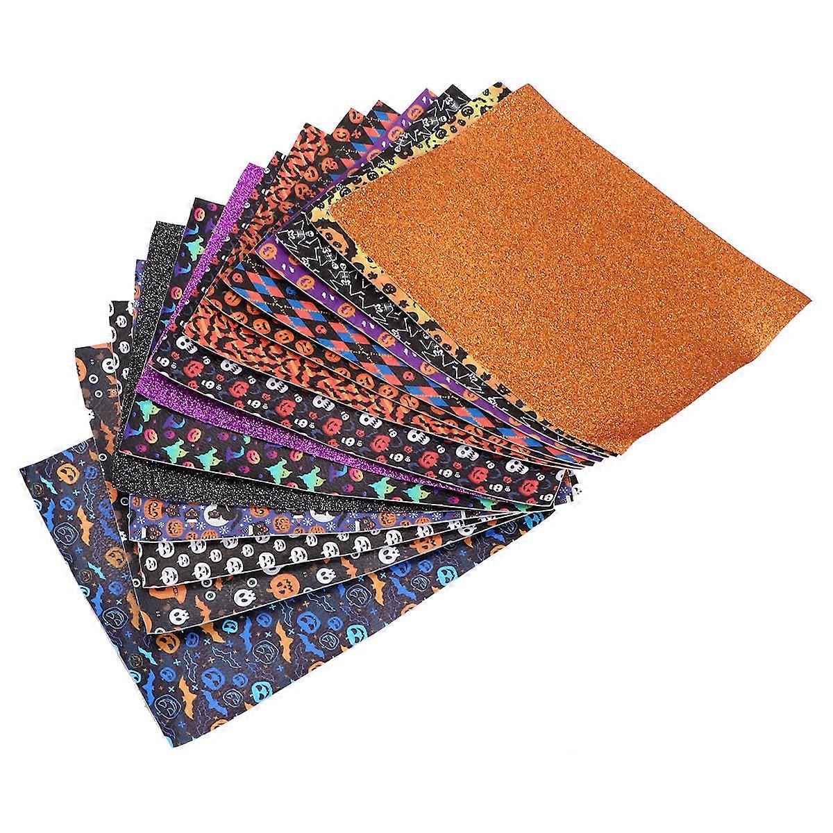 Halloween Sheets for DIY Use 20Pcs Bat Witch Pumpkin Pattern