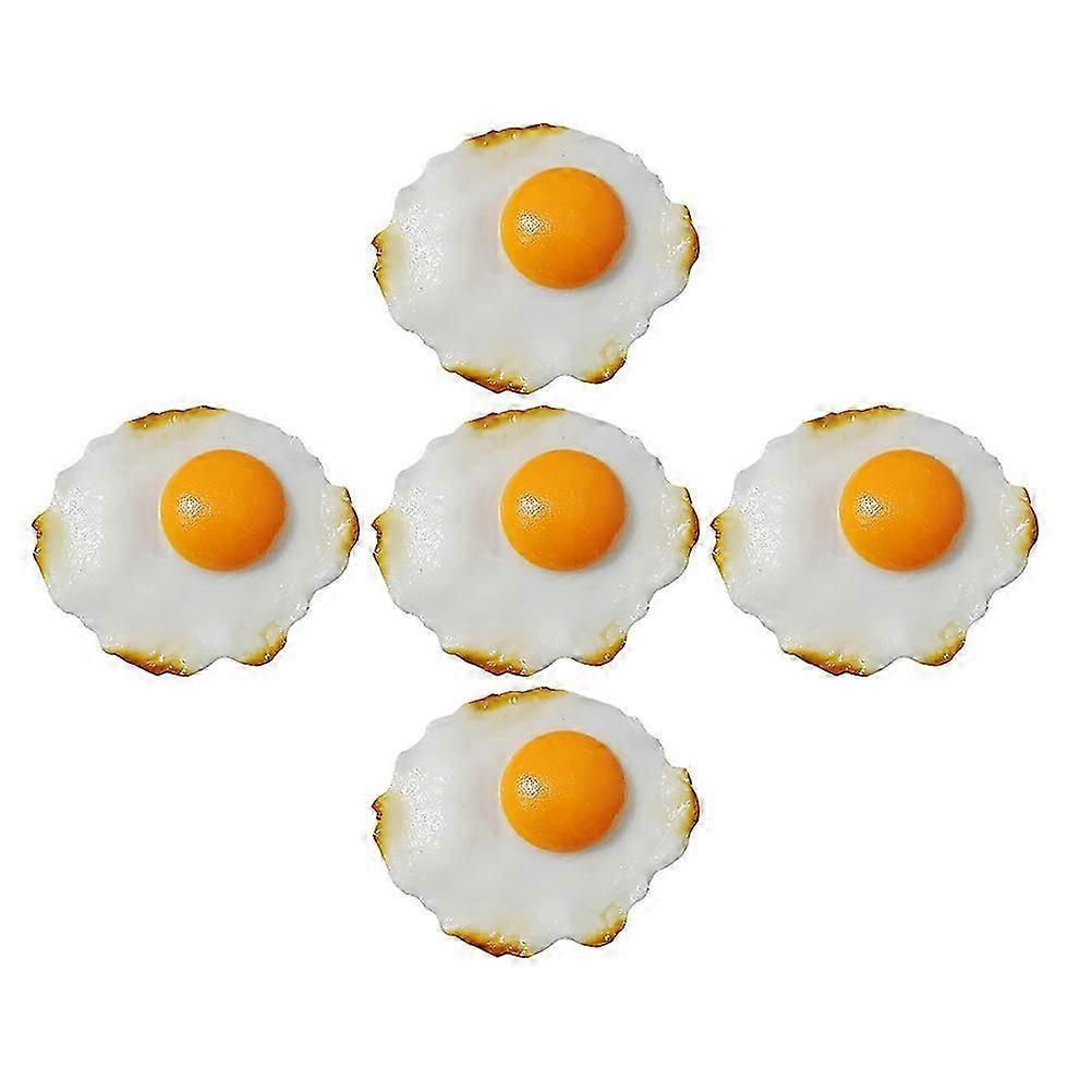 Fried Egg Model Fake Fried Egg Model for Decoration 5Pcs Set
