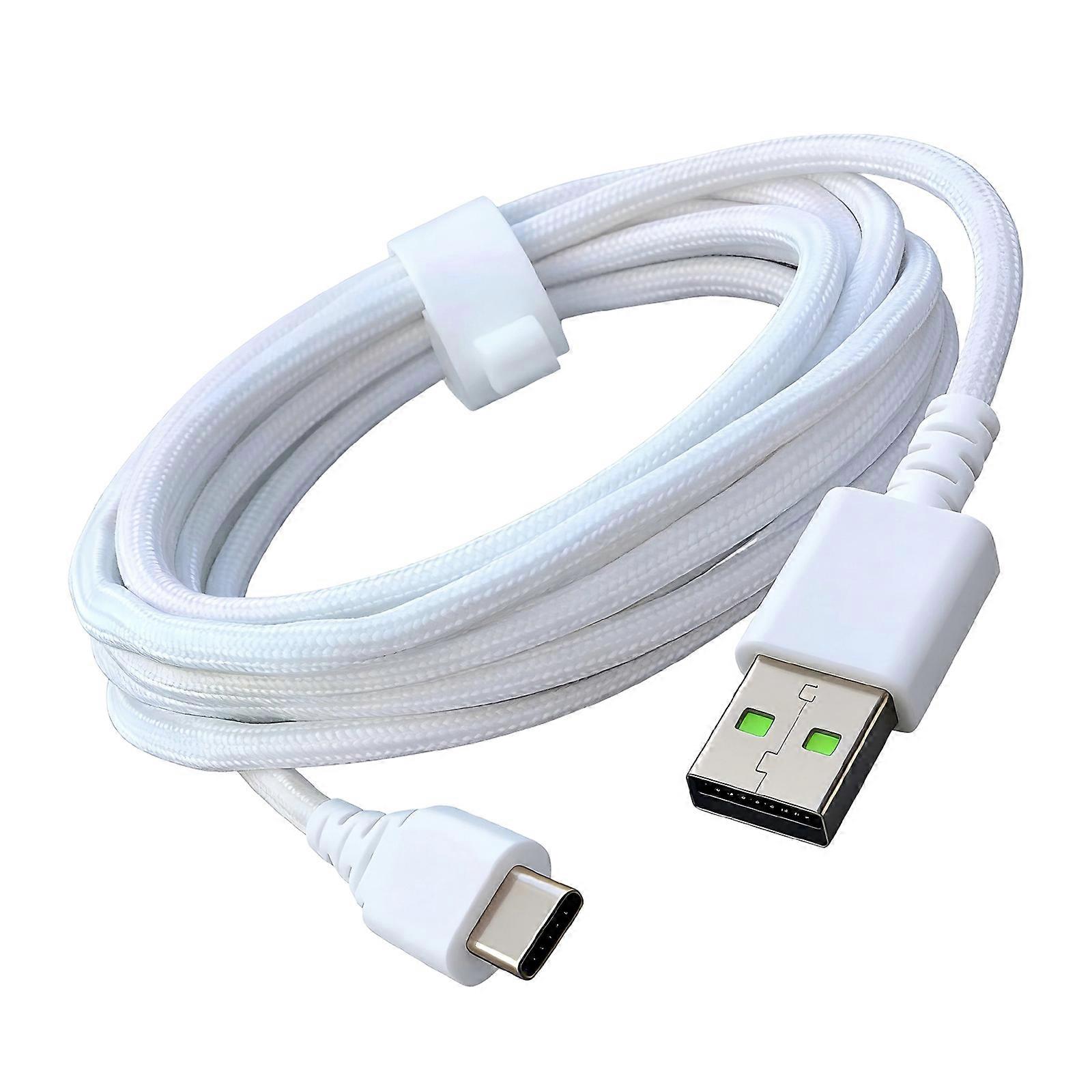USB to Type C Cable Mouse Data Line for V2 /DeathAdder /Basilisk Replacement Mouse Wire  White