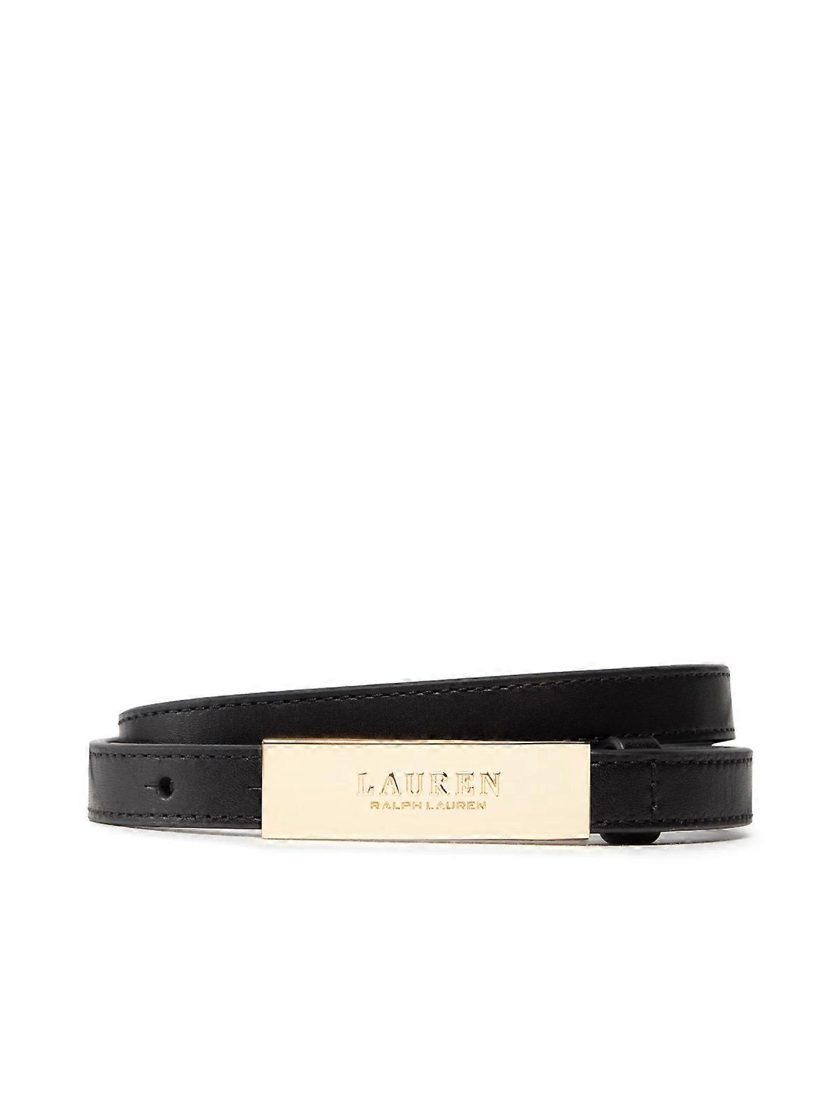 Lauren Logo Plaque Leather Belt
