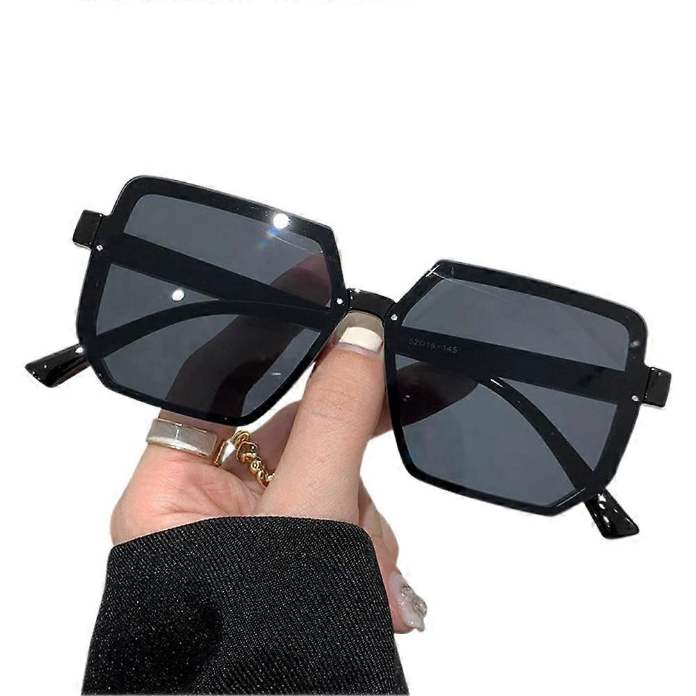 Oversized Hexagonal Sunglasses UV Protection Face Slimming Effect Unisex Design