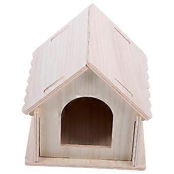 Hamster-Versteck aus Holz – 2-teiliges kleines Hamsterspielzeug