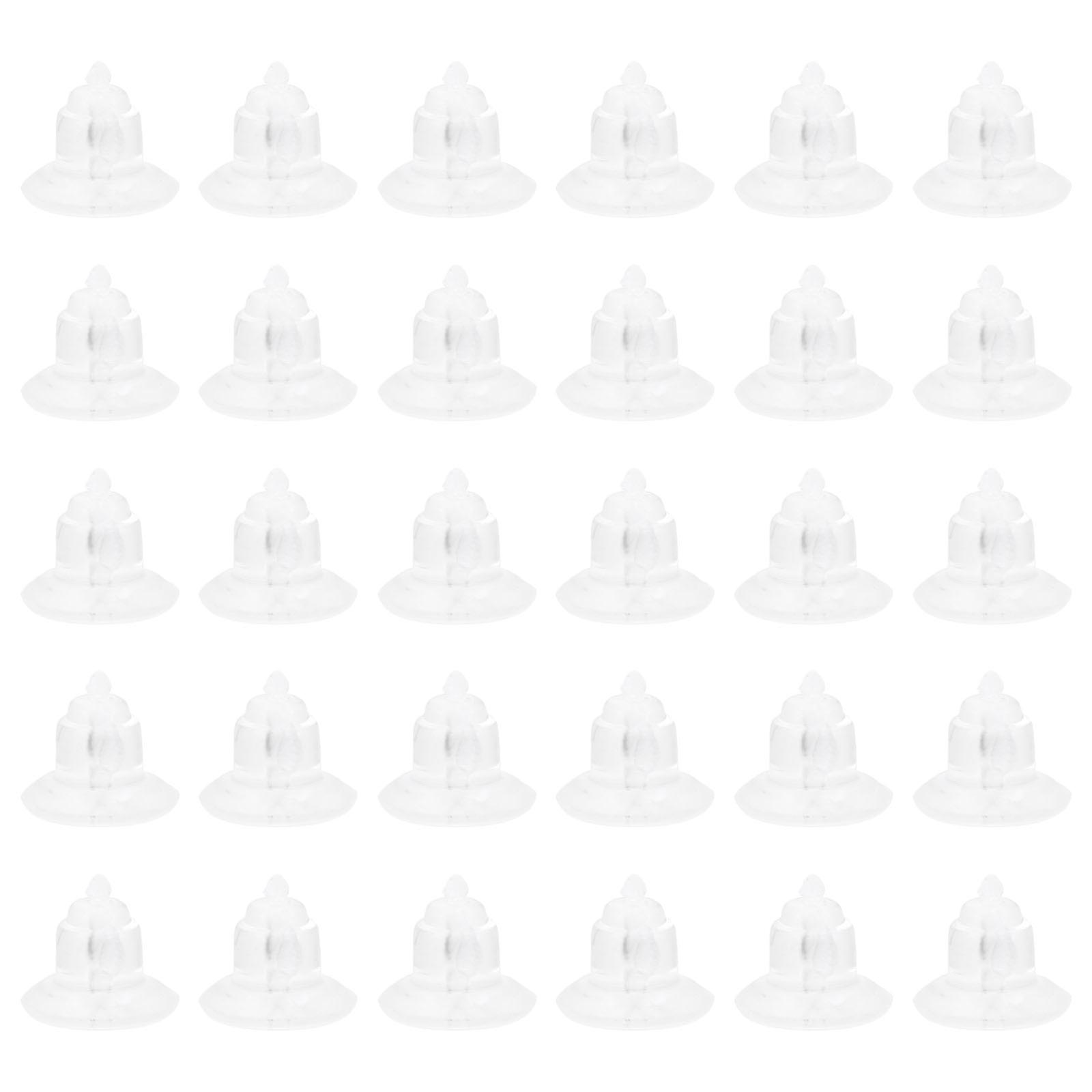 Ear Ring Studs Secure Transparent Earring Stoppers Durable 200Pcs