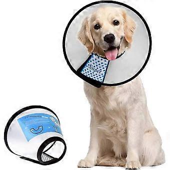 Coleira em forma de cone para cães, que impede que eles lambam, coleira de recuperação Elizabeth confortável para cães de grande porte.