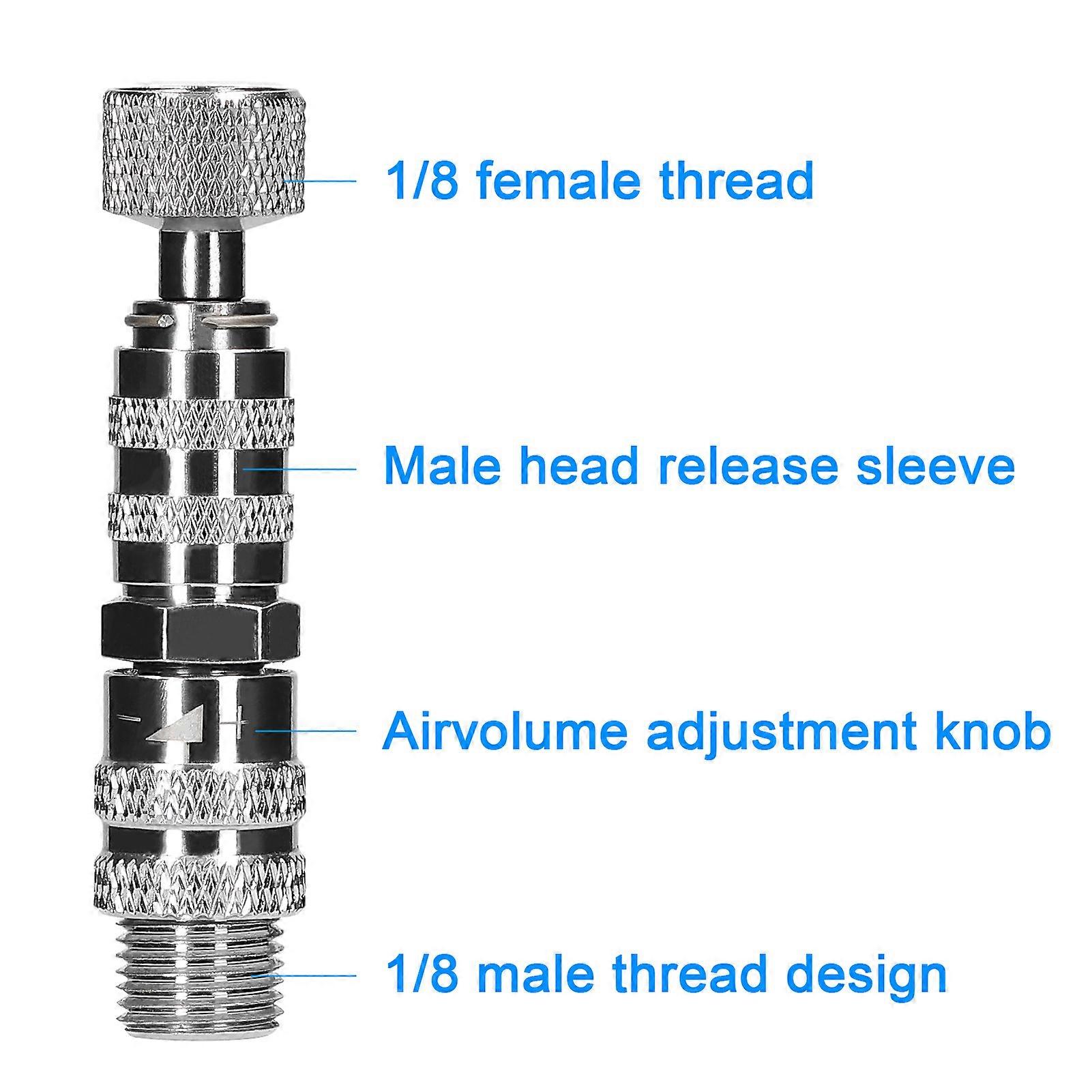 T119 1/8 Interface Quick Rlease Coupler with Air Pressure Control Function Airbrush Spring Lock Connector