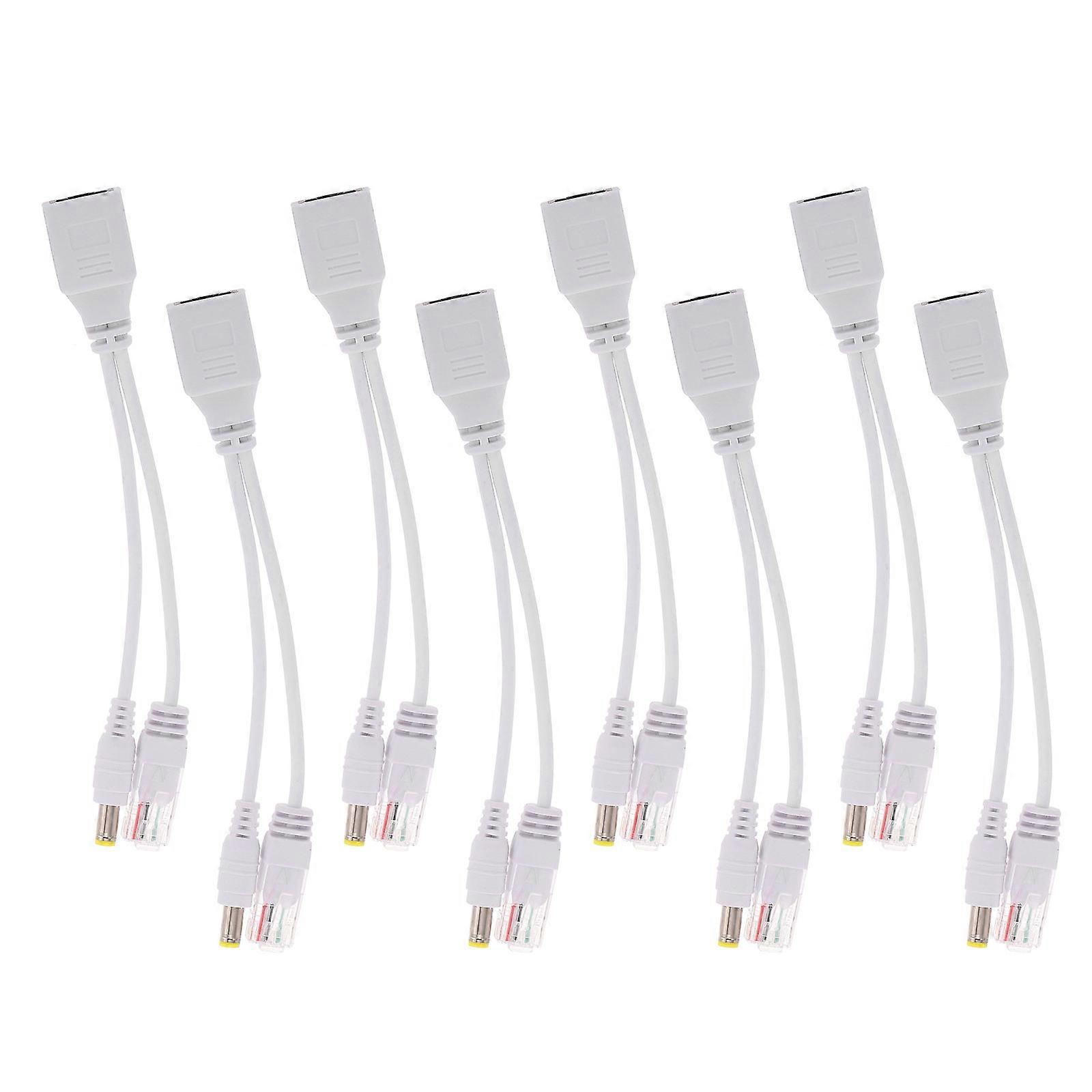 Poe Splitter Adapter Copper 8Pcs for Network Camera Power Supply 12V