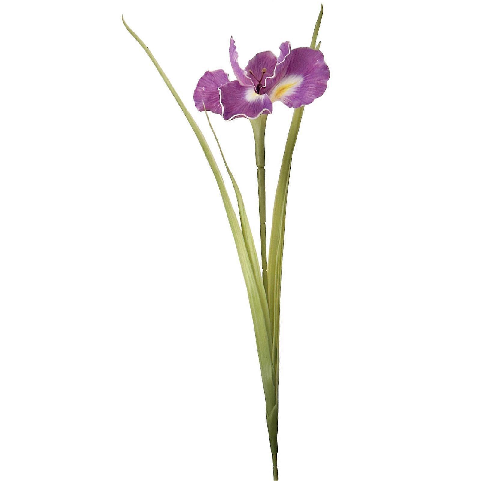 26" Artificial Iris Flower, Real Touch Fake Flower Bouquet with Long Stem for Flower Arrangement,