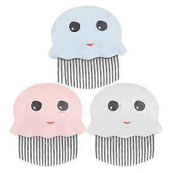 3pcs portable toilettage pour animaux de compagnie peigne ensemble en plastique à dents larges chien chat poils brosses outils de perte pour nœuds enchevêtrements et élimination du sous-poil