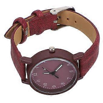 1PC Dull Polish Watch Casual Quartz Watch Simple Wrist Watch Birthday Gift Time Displayer for Women Students Red