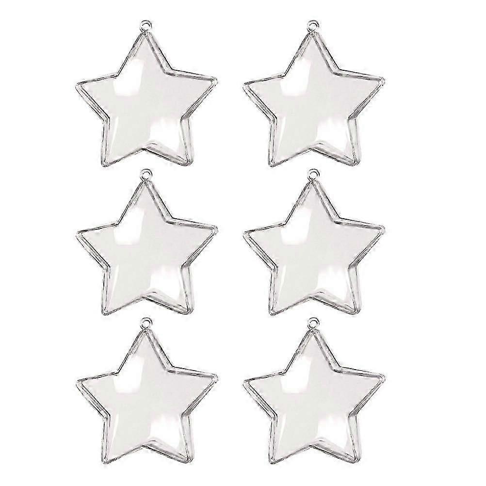 Candy Storage Box Transparent Star Design for Storage 6Pcs Candy Boxes