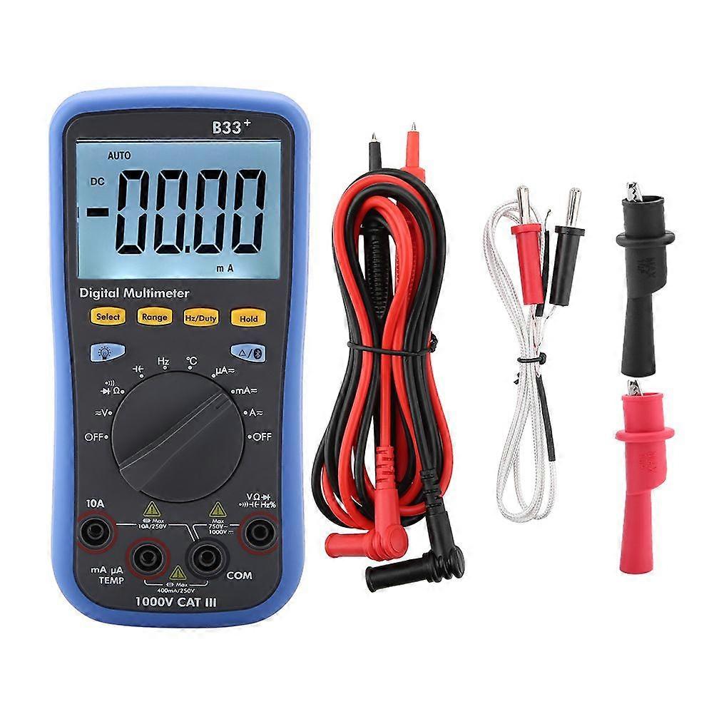 B33+ LCD Display Digital Bluetooth Multimeter for Measuring AC/DC Voltage Current Resistance