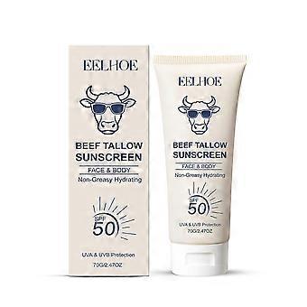 Beef Tallow Sunscreen SPF 50, Natural Zinc Oxide Sunblock Cream