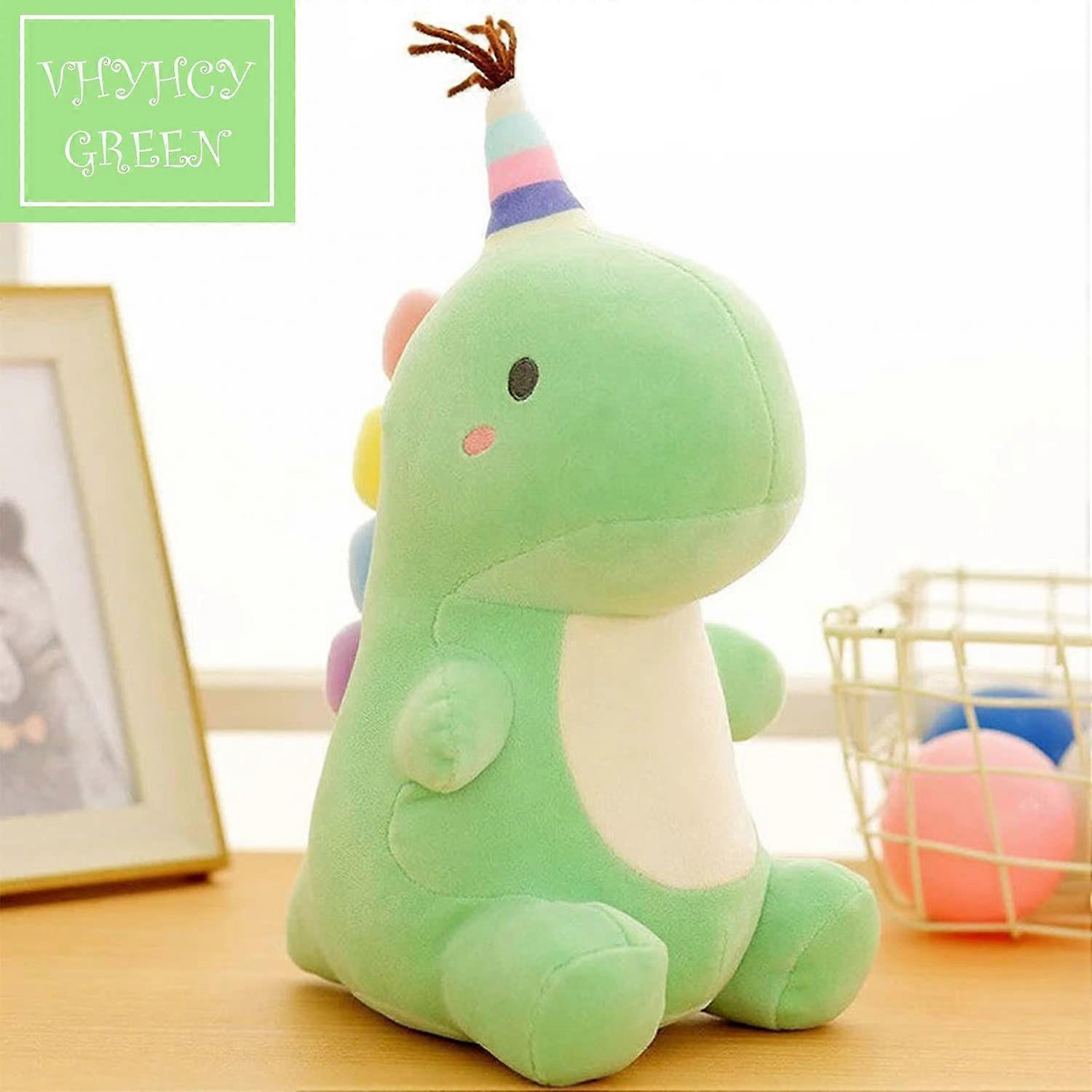 Peluche Dinosaure Vert 23 Cm – Oreiller Câlin En Coton PP Tout Doux – Jouet Kawaii Pour Enfant – Cadeau Anniversaire